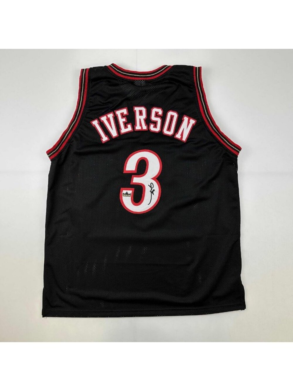 Men's XL Black Autographed Basketball Jersey - Reprint Laser Signature Style